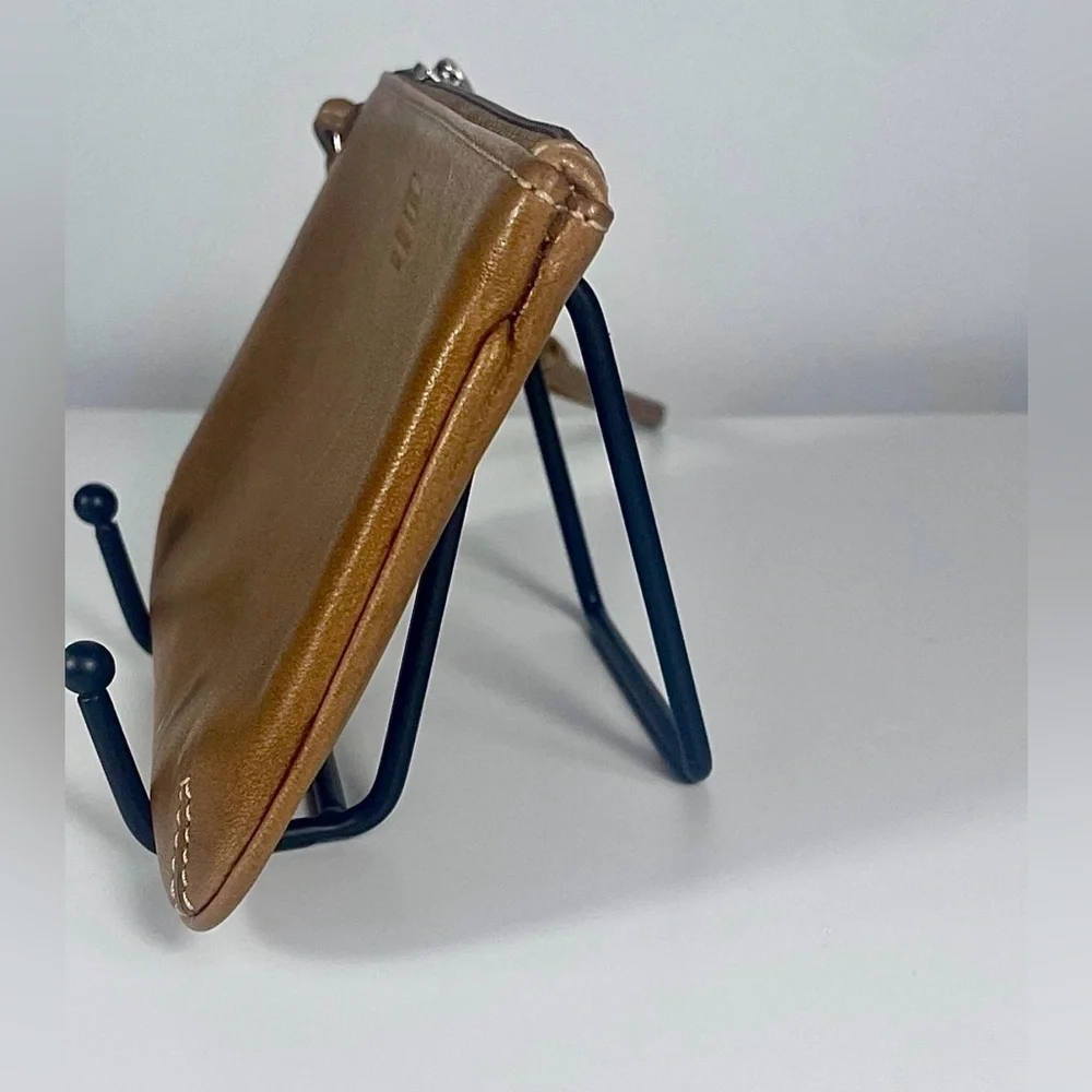 Vintage COACH Brown Leather Wristlet Pouch 6x4